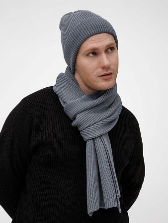 Шарф Nobilis Mono, серый (стальной)