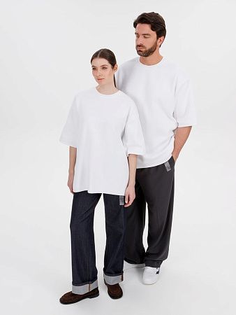 Джемпер с коротким рукавом Siluetti Volumica, молочно-белый, размер XS/S