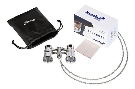 Театральный бинокль Broadway 325B, серебристый