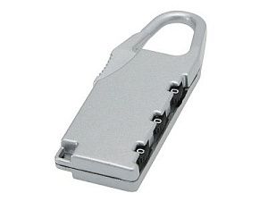 Багажный замок «Путешественник», цвет: серебристый