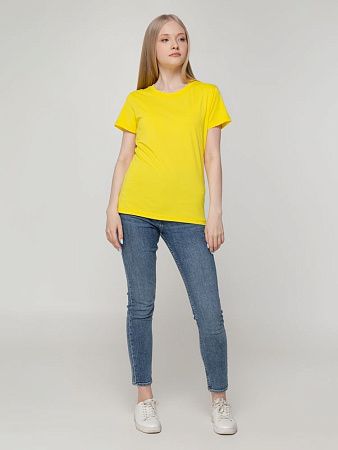 Футболка женская T-bolka Lady, желтая, размер M