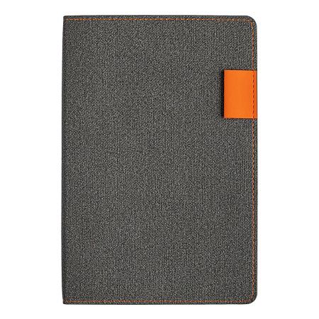 Ежедневник Flexy Freedom Ostende А5, темно-серый/оранжевый, недатированный, в гибкой обложке