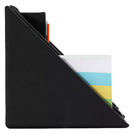 Настольный органайзер в картонном переплете Stick and Stay размер 9,5*9,5*9,5 см, черный