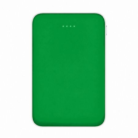 Внешний аккумулятор Fluffy, 5000 Mah, зеленый