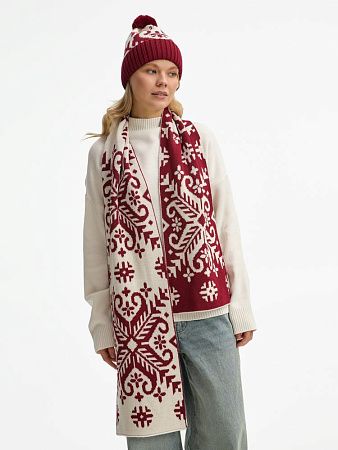 Шарф Wintertude L, красный с белым