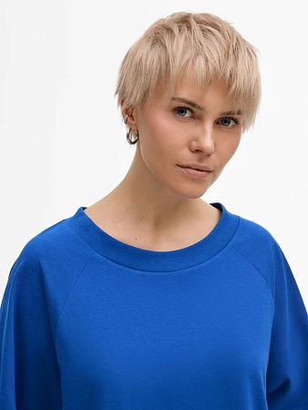 Футболка унисекс оверсайз T2, синяя, размер XS/S