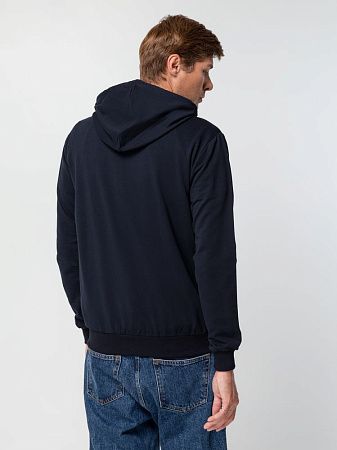 Толстовка на молнии с капюшоном Unit Siverga, темно-синяя, размер S