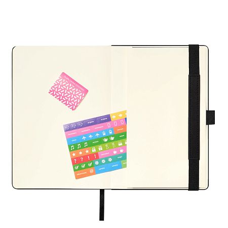 Ежедневник Alpha недатированный, черный/бежевый