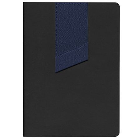Ежедневник Bookmark, недатированный, черный с синим