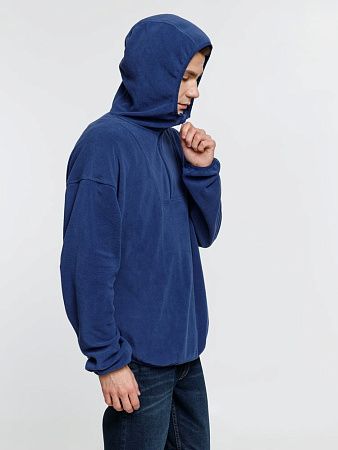 Анорак флисовый унисекс Fliska, темно-синий, размер XL/2XL