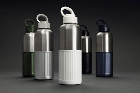 Бутылка для воды Ripple RCS из нержавеющей стали R-steel, герметичная, с ручкой, 750 мл