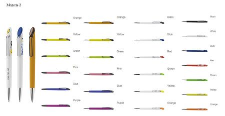 Ручки с полимерной наклейкой, пластиковые