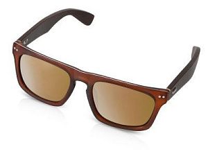 Очки солнцезащитные из бамбука с зеркальными линзами «Rockwood mirror», цвет: коричневый