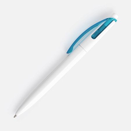 Ручка шариковая Bento, белая с голубым