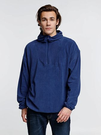 Анорак флисовый унисекс Fliska, темно-синий, размер XL/2XL