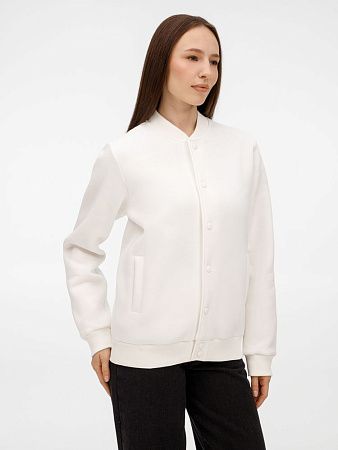 Бомбер унисекс AtmosWear, молочно-белый, размер L