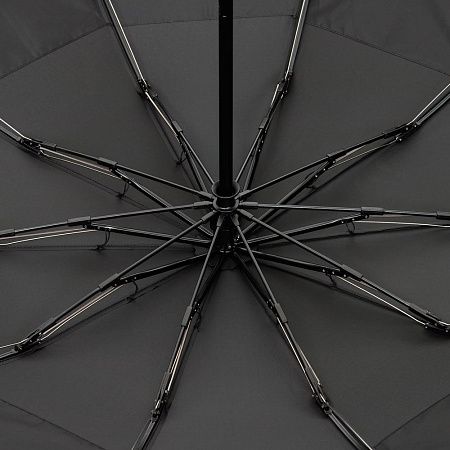 Зонт обратного сложения twoGether с двойным куполом, черный