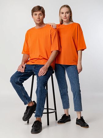 Футболка унисекс оверсайз Street Vibes, оранжевая, размер XL/2XL