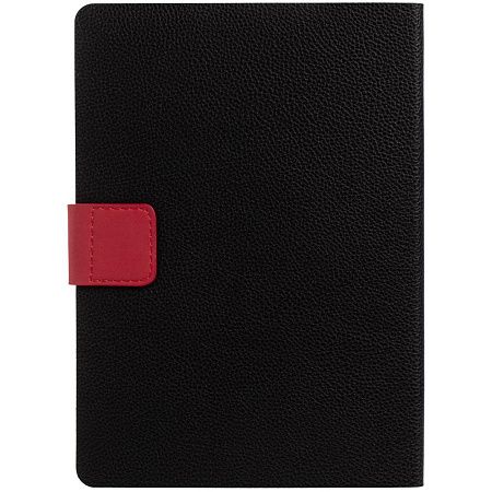 Ежедневник Boom, недатированный, черный с красным