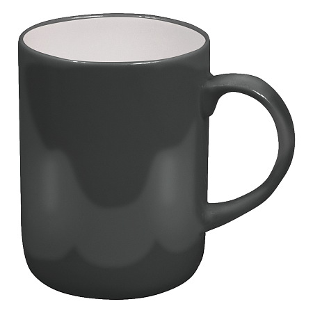 Кружка фарфоровая Casa Grande Magnolia Varnish, глянцевая, серая/белая, 350 мл