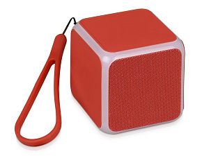 Портативная колонка «Cube» с подсветкой, цвет: красный