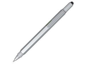 Ручка шариковая многофункциональная из переработанного алюминия «Dora», цвет: серебристый
