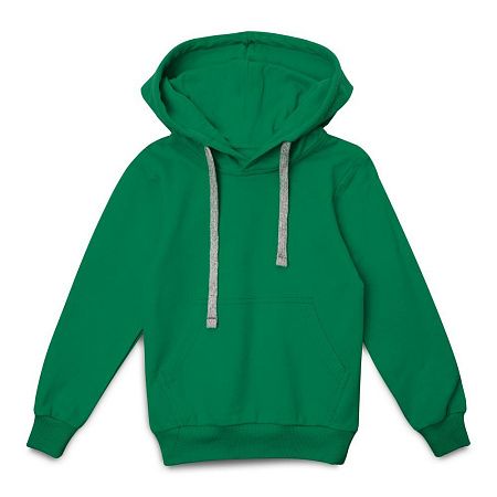 Толстовка с капюшоном детская Kirenga Kids, зеленая, размер 10 лет (130-140 см)