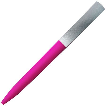 Ручка шариковая, пластик софт-тач, Zorro Color Mix розовая/серебристая