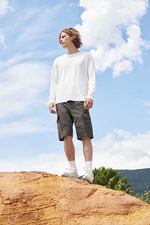 Футболка унисекс с длинным рукавом Pioneer LSL, молочно-белая, размер S