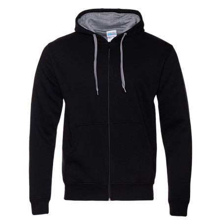 Толстовка мужская STAN с капюшоном на молнии футер с начёсом 280, 17, Чёрный,  (20)  (54/XXL)