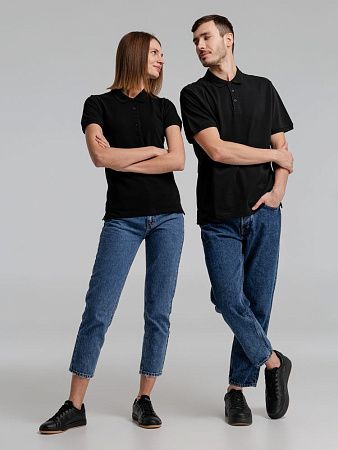 Рубашка поло женская Neptune, черная, размер XL