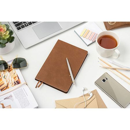 Ежедневник Flexy Ausone A5, фиолетовый, недатированный, в гибкой обложке