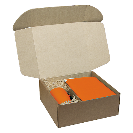 Набор подарочный Solution Prestige Trio ( ежедневник Flexy Latte Color, кружка Casa Grande Сlassic Soft, ручка Zorro), оранжевый