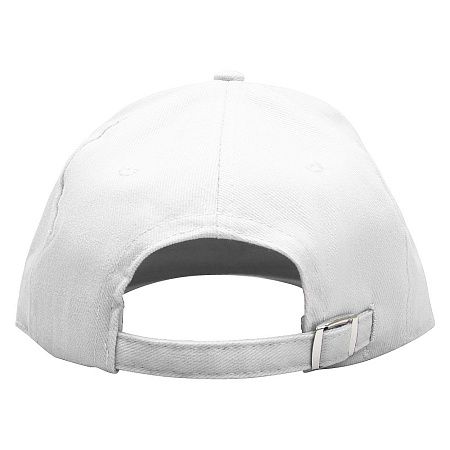Кепка 6-панельная Oxford 300, c белым сендвичем, белая