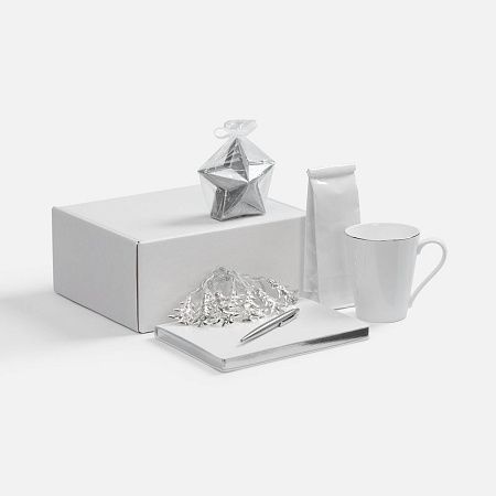 Набор «Планы на счастье», белый с серебристым