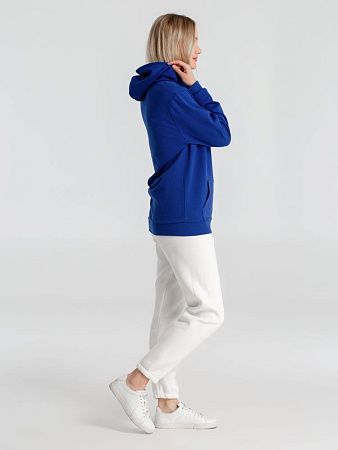 Толстовка с капюшоном унисекс Hoodie, ярко-синяя, размер S