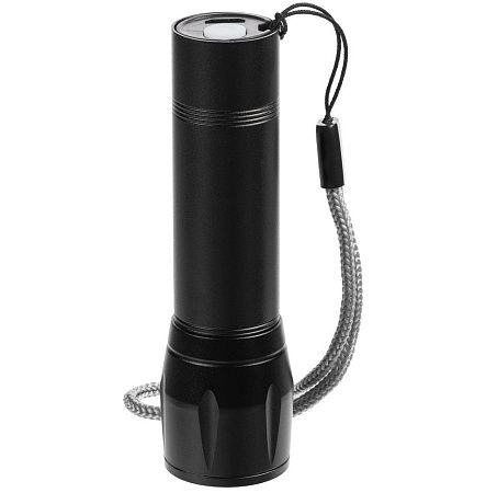 Фонарик аккумуляторный с фокусировкой луча Kirk, черный