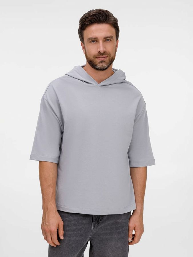 Футболка оверсайз унисекс с капюшоном Neofit, молочно-белая под нанесение