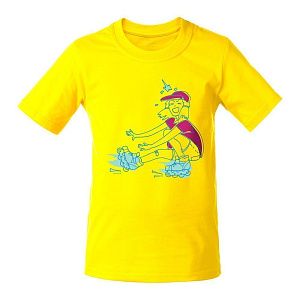 Футболка детская Roller Skates, желтая под нанесение