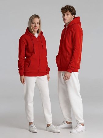 Толстовка на молнии с капюшоном Siverga Heavy 2.0, красная, размер M