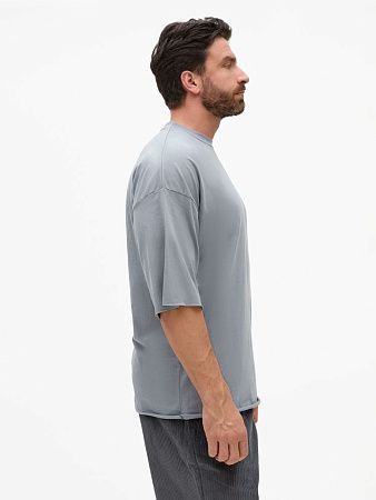 Футболка унисекс оверсайз T1, серая, размер XL/2XL