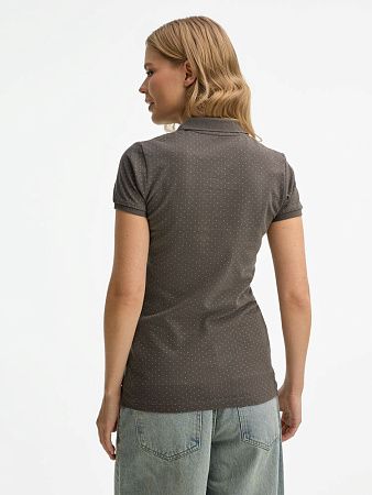 Рубашка поло женская Brandy Women, темно-серая с белым, размер XS