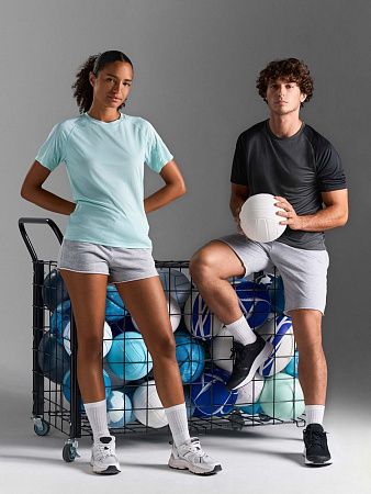 Футболка спортивная унисекс Vortex, ярко-бирюзовая, размер L