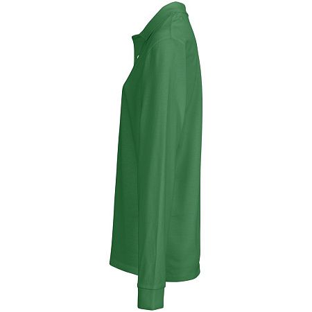 Рубашка поло унисекс с длинным рукавом Pacific LSL, ярко-зеленая, размер L