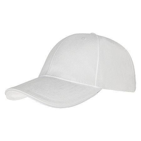 Кепка 6-панельная Rodeo 350, c белым сендвичем, белая