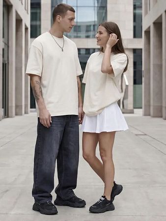 Футболка Oversize Premium 210, молочно-белая, размер XL