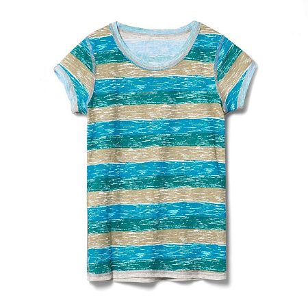 Футболка женская Rayet Lady двусторонняя, голубая с зеленым, размер S