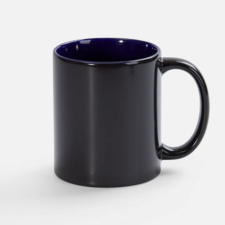 Кружка-хамелеон On Display, глянцевая, черная с синим