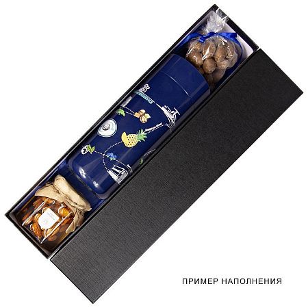 Коробка подарочная Solution, черная, размер 34,5*8*7,5 см