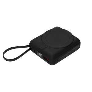 Внешний аккумулятор с подсветкой Риттер PD (Ritter PD) 10000mAh с функцией беспроводной зарядки 15W, черный